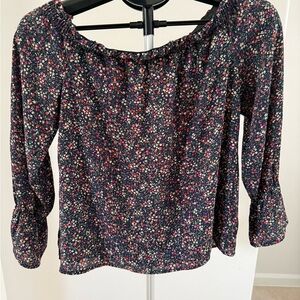 WAYF Navy and Pink Floral Garment